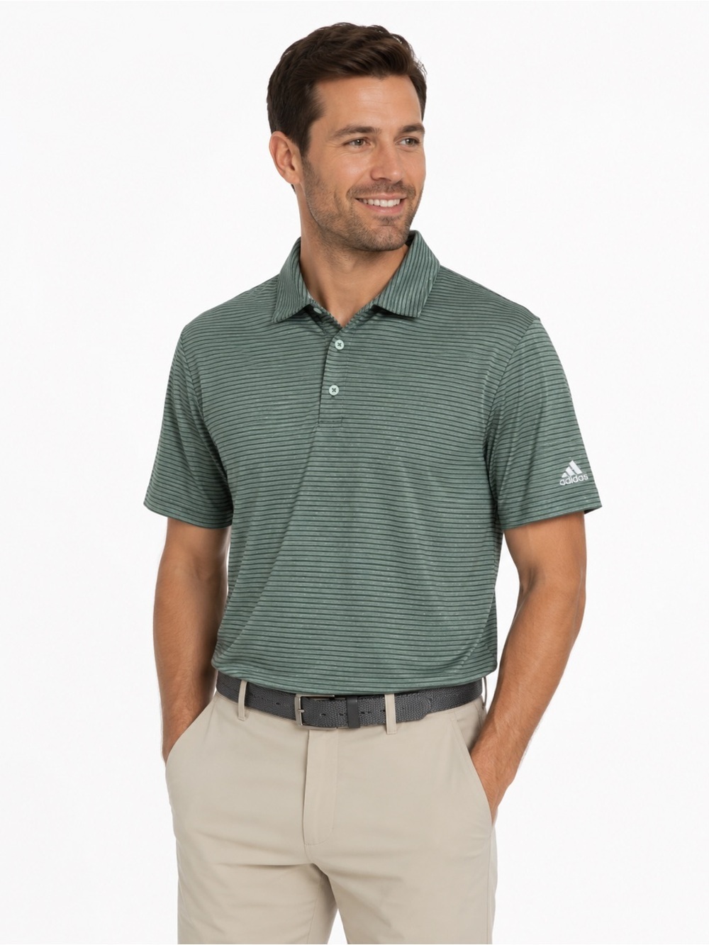 Adidas Golf Men’s Feeder Stripe Polo Shirt XL Green